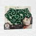 日本製 貓圍巾 唐草緑貓