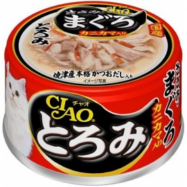 CIAO 濃湯貓罐頭 雞柳・吞拿魚・蟹柳  80g A-43 (3罐裝)