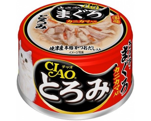 CIAO 濃湯貓罐頭 雞柳・吞拿魚・蟹柳  80g A-43 (3罐裝)