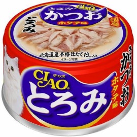 CIAO 濃湯貓罐頭 雞柳・鰹魚・帶子  80g A-44 (3罐裝)