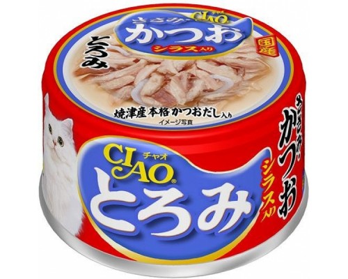CIAO 濃湯貓罐頭 雞柳・鰹魚・白飯魚  80g A-45 (3罐裝)